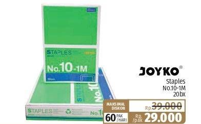 Promo Harga JOYKO Stapler No. 10-1m per 20 box - Lotte Grosir