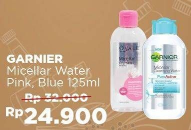 Promo Harga GARNIER Micellar Water Pink, Blue 125 ml - Alfamart