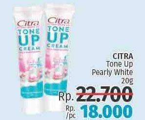 Promo Harga CITRA Tone Up Pearly White Face Cream 20 gr - LotteMart