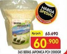 Promo Harga 365 Beras Japonica 2000 gr - Superindo