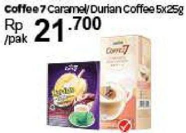 Promo Harga Coffee7 Caramel/ Durian Coffee  - Carrefour