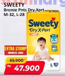 Promo Harga Sweety Bronze Pants Dry X-Pert M32, L28 28 pcs - Alfamart