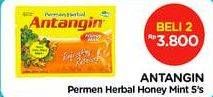 Promo Harga Antangin Permen Honey Mint per 5 sachet 2 gr - Alfamidi