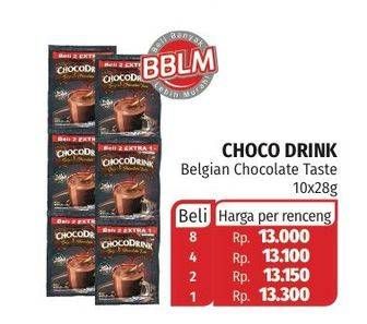 Promo Harga Choco Drink Belgian Chocolate Taste per 10 pcs 28 gr - Lotte Grosir