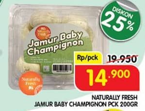 Promo Harga Naturally Fresh Jamur Baby Champignon 200 gr - Superindo