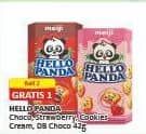 Promo Harga Meiji Hello Panda Biscuit Strawberry, Double Chocolate, Cookies And Cream, Chocolate 45 gr - Alfamart