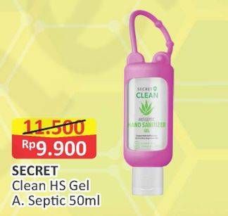 Promo Harga SECRET CLEAN Hand Sanitizer 50 ml - Alfamart