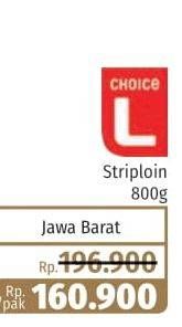 Promo Harga CHOICE L Striploin 800 gr - Lotte Grosir