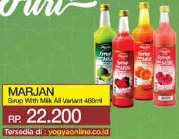 Promo Harga Marjan Syrup with Milk All Variants 460 ml - Yogya