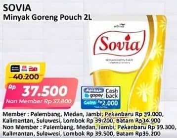 Promo Harga Sovia Minyak Goreng 2000 ml - Alfamart