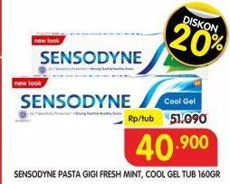 Promo Harga Sensodyne Pasta Gigi Fresh Mint, Fresh Mint, Cool Gel 160 gr - Superindo