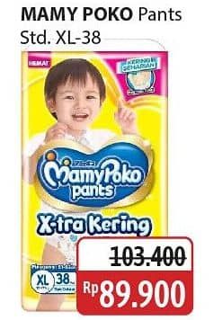 Promo Harga Mamy Poko Pants Xtra Kering XL38 38 pcs - Alfamidi