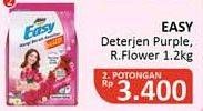 Promo Harga ATTACK Easy Detergent Powder Purple Blossom, Romantic Flowers 1200 gr - Alfamidi