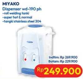 Promo Harga Miyako WD-190 PH | Water Dispenser 3500 ml - Hypermart