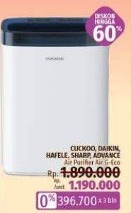 Promo Harga CUCKOO/ DAIKIN/ HAFELE/ SHARP/ ADVANCE Air Purifier  - LotteMart