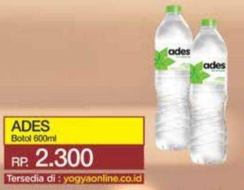 Promo Harga Ades Air Mineral 600 ml - Yogya