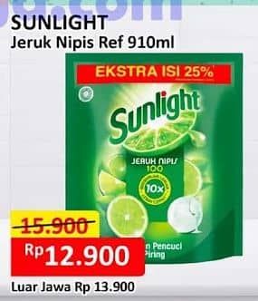 Promo Harga Sunlight Pencuci Piring Jeruk Nipis 100 910 ml - Alfamart