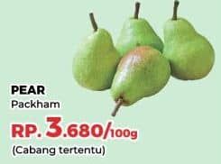 Promo Harga Pear Packham per 100 gr - Yogya