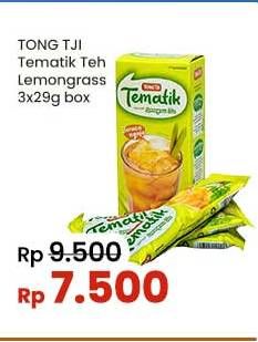 Promo Harga Tong Tji Tematik Instant Lemongrass Tea per 3 sachet 29 gr - Indomaret