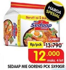 Promo Harga SEDAAP Mie Goreng Original per 5 pcs 90 gr - Superindo