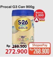 Promo Harga S26 Procal Gold Susu Pertumbuhan Vanilla 900 gr - Alfamart