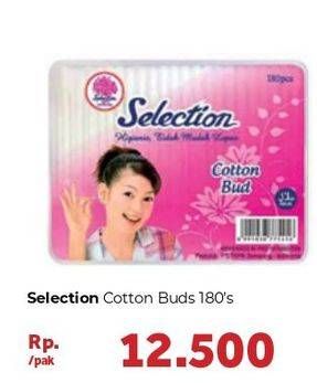 Promo Harga SELECTION Cotton Bud 180 pcs - Carrefour