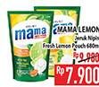 Promo Harga Mama Lemon Cairan Pencuci Piring Jeruk Nipis, Lemon Daun Mint 750 ml - Hypermart