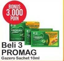 Promo Harga PROMAG Gazero Herbal per 3 sachet 10 ml - Alfamart