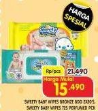 Promo Harga SWEETY Baby Bronze Wipes/Baby Wipes Perfumed  - Superindo