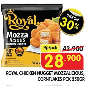 Promo Harga Belfoods Royal Nugget Mozzalicious, Cornflakes 250 gr - Superindo