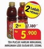 Promo Harga TEH PUCUK HARUM Minuman Teh Less Sugar per 2 botol 350 ml - Superindo