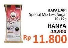 Promo Harga Kapal Api Special Mix Less Sugar per 10 sachet 19 gr - Alfamidi