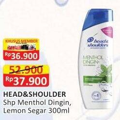 Promo Harga HEAD & SHOULDERS Shampoo Cool Menthol, Lemon Fresh 300 ml - Alfamart