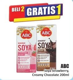 Promo Harga ABC Minuman Soya Creamy Chocolate, Strawberry Delight 200 ml - Hari Hari