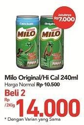 Promo Harga MILO Susu UHT Calcium, Original 240 ml - Carrefour