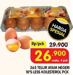 Promo Harga 365 Telur Ayam 10 pcs - Superindo