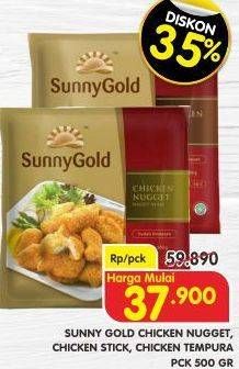 Promo Harga SUNNY GOLD Chicken Nugget, Chicken Stick, Chiken Tempura 500 g  - Superindo