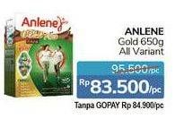 Promo Harga ANLENE Gold Plus Susu High Calcium All Variants 650 gr - Alfamidi