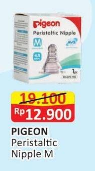 Promo Harga Pigeon Peristaltic Nipple Slim Neck M 1 pcs - Alfamart
