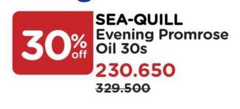 Promo Harga Sea Quill Evening Primrose Oil 1000 mg 30 pcs - Watsons
