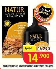 Promo Harga NATUR Shampoo Gingseng 80 ml - Superindo