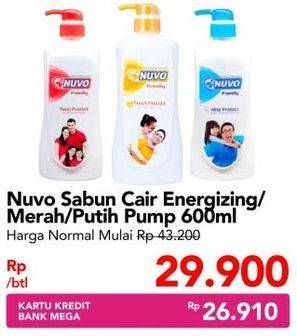 Promo Harga NUVO Body Wash Total Protect, Fresh Protect, Mild Protect 600 ml - Carrefour