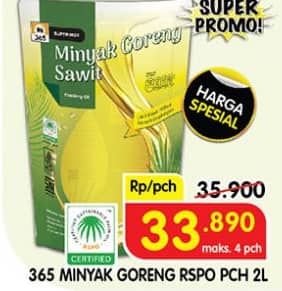 Promo Harga 365 Minyak Goreng Sawit RSPO 2000 ml - Superindo