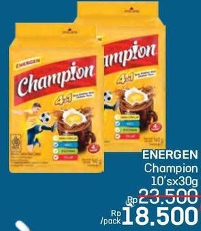 Promo Harga Energen Sereal Champion Cokelat per 10 sachet 35 gr - LotteMart