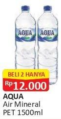 Promo Harga AQUA Air Mineral 1500 ml - Alfamart