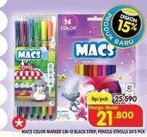 Promo Harga Macs Brush Pen 24 pcs - Superindo