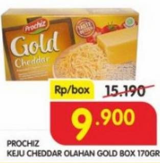 Promo Harga PROCHIZ Keju Cheddar Gold 170 gr - Indomaret