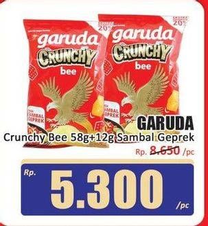 Promo Harga Garuda Snack Potato Crunchy Bee Sambal Geprek 58 gr - Hari Hari