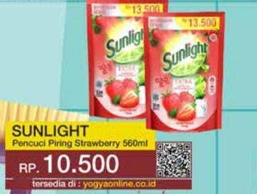Promo Harga Sunlight Pencuci Piring Korean Strawberry 560 ml - Yogya