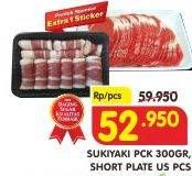 Promo Harga Sukiyaki 300gr/Beef Short Plate Slice  - Superindo